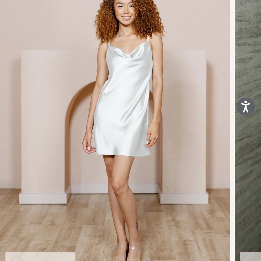 Revelry White Satin Chemise